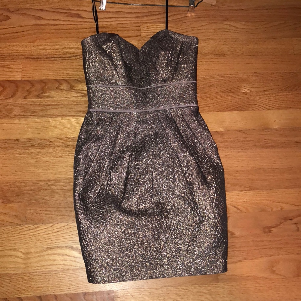 AQUA STRAPLESS FORMAL DRESS